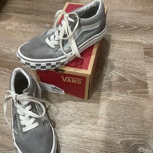 Vans Gray and White Sneakers